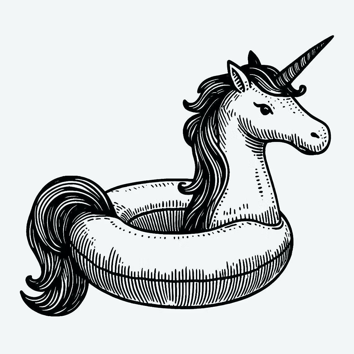 Floating unicorn