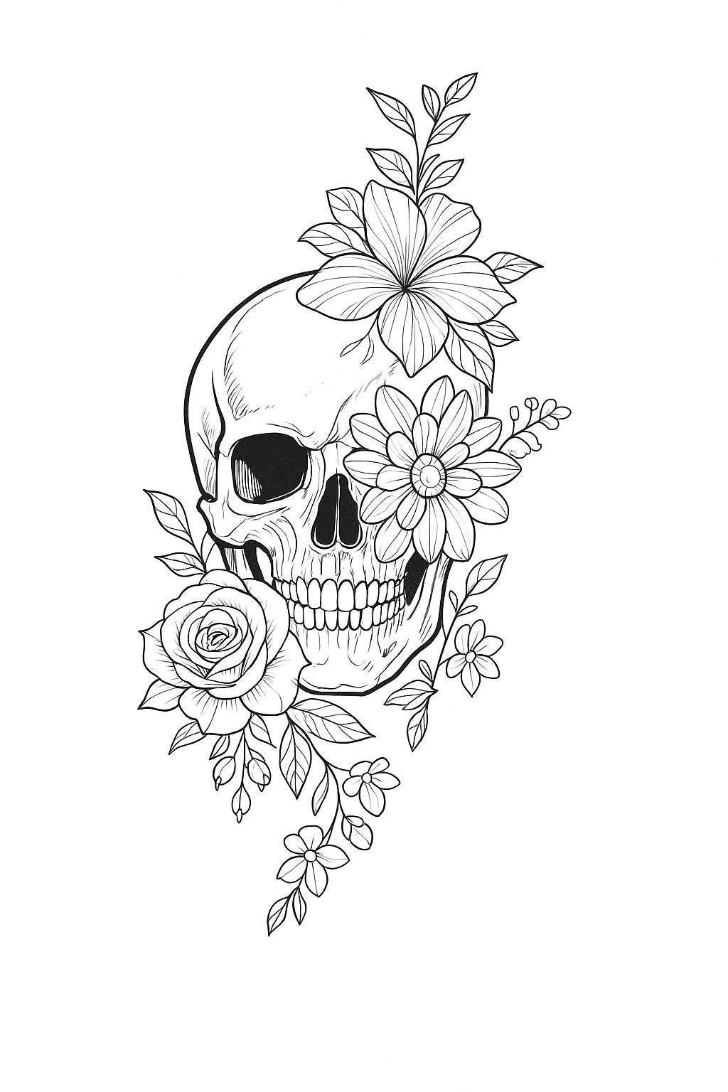 Skull Of Flowers
